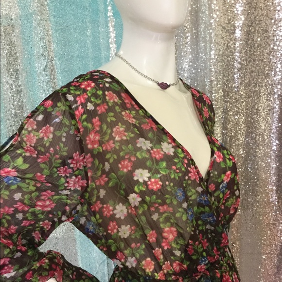 Long Sheer Flower Dress - Picture 3 of 3